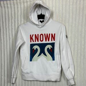 Well Known Studios Known Swan white Hoodie sz M